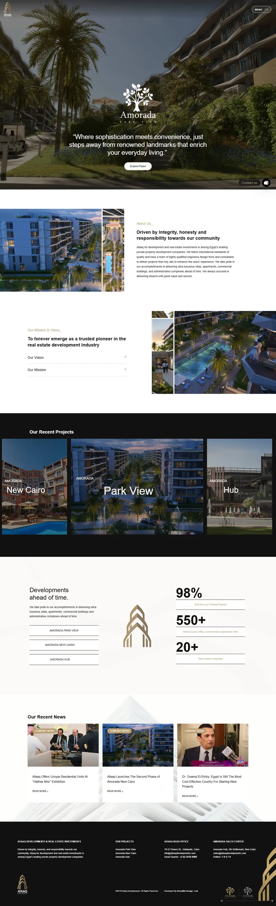 Afaaq Developments Real Estate Platform screenshot