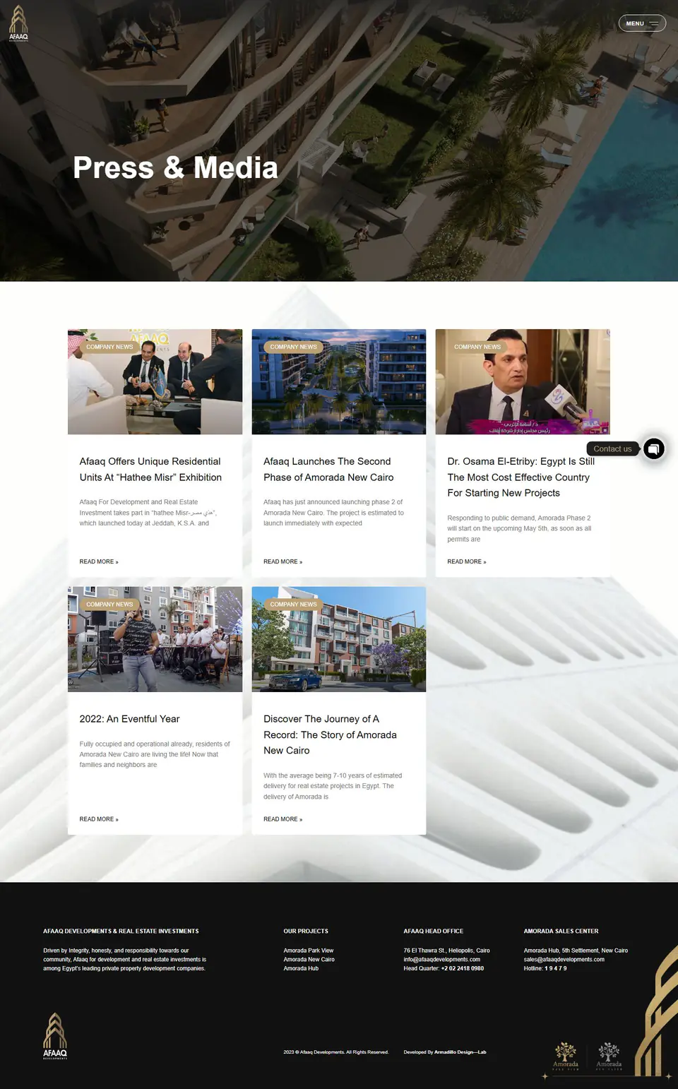 Afaaq Developments Real Estate Platform screenshot