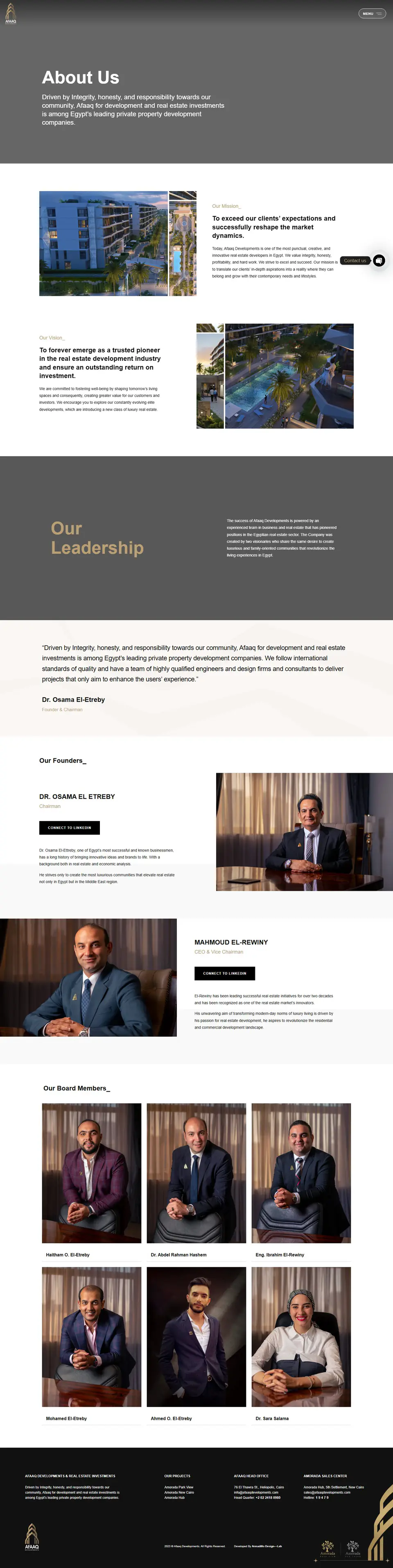 Afaaq Developments Real Estate Platform screenshot
