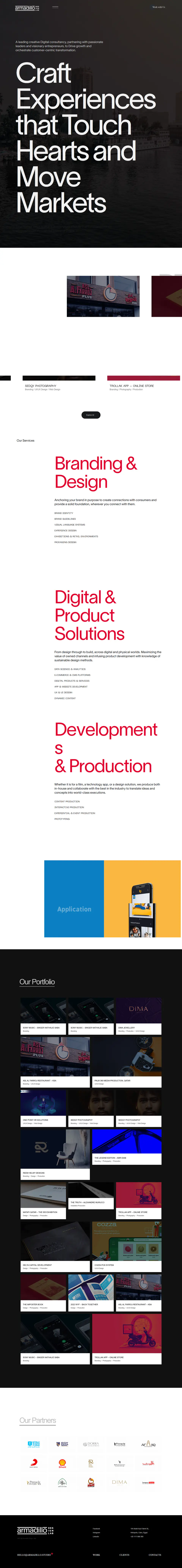Armadillo Studio Creative Portfolio Platform screenshot