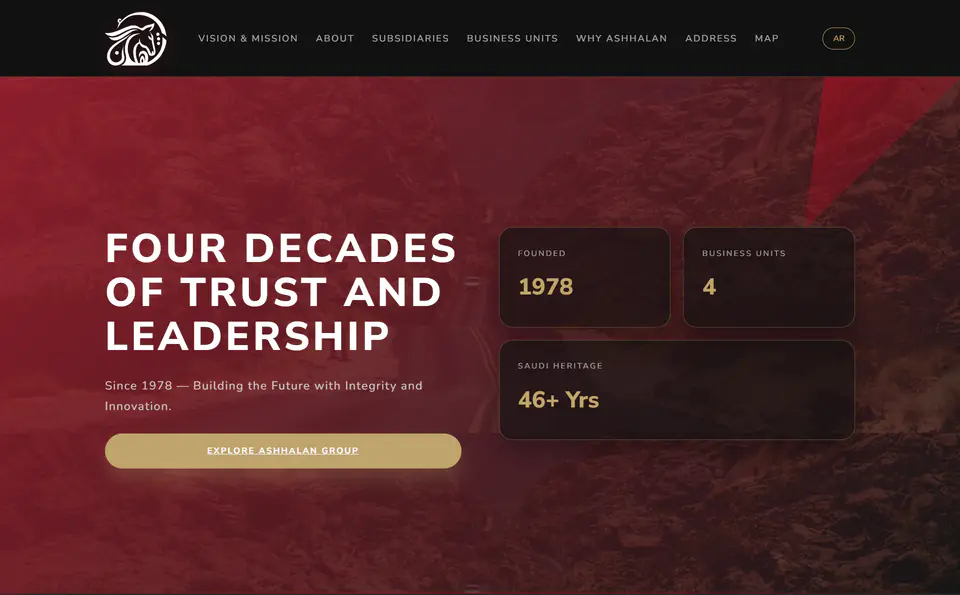 Ashhalan Group Corporate Brand Platform screenshot
