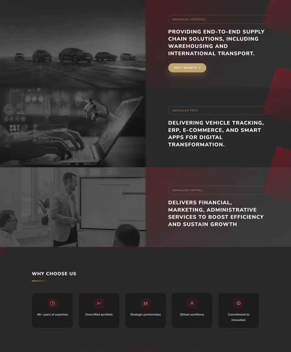 Ashhalan Group Corporate Brand Platform screenshot