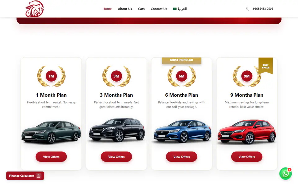Ashhalan Car Rental Platform screenshot