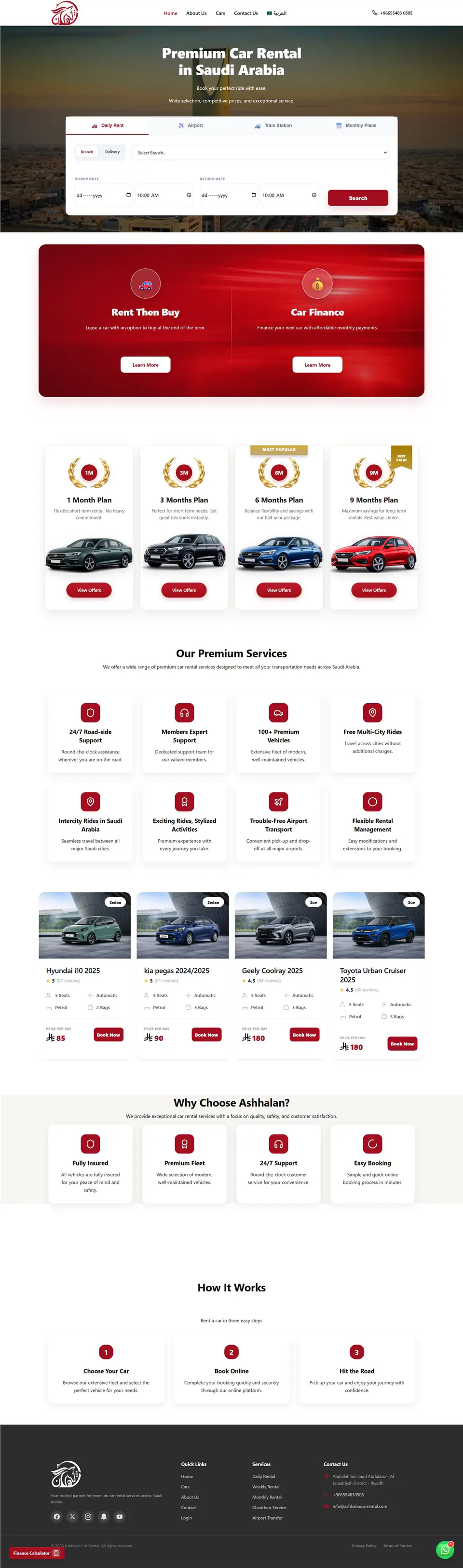 Ashhalan Car Rental Platform