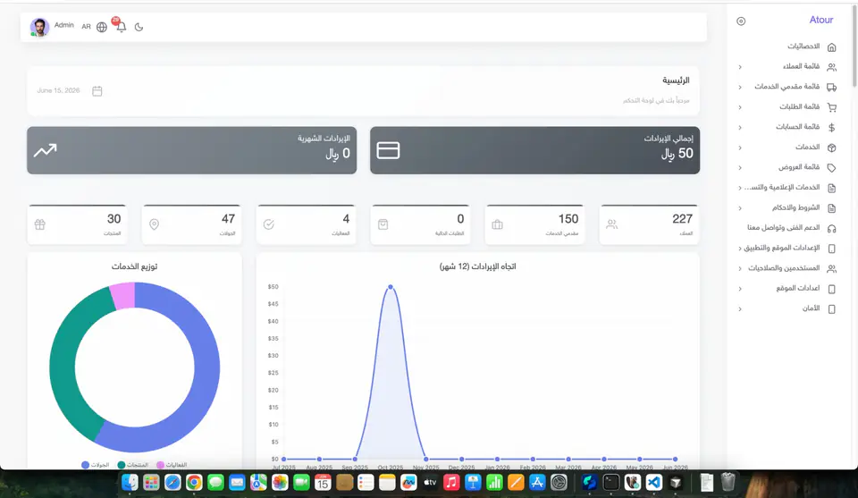 Atour backend dashboard screenshot 9