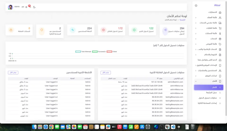 Atour backend dashboard screenshot 11