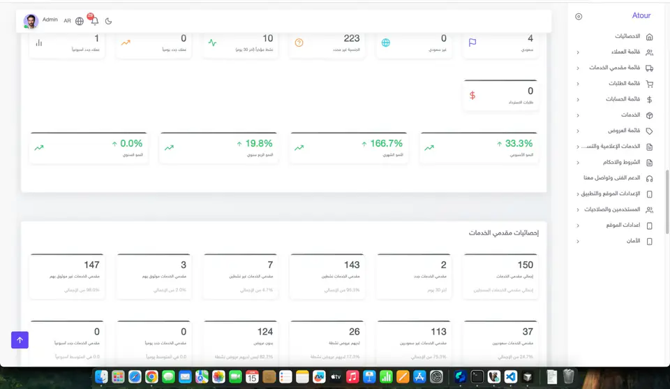Atour backend dashboard screenshot 2