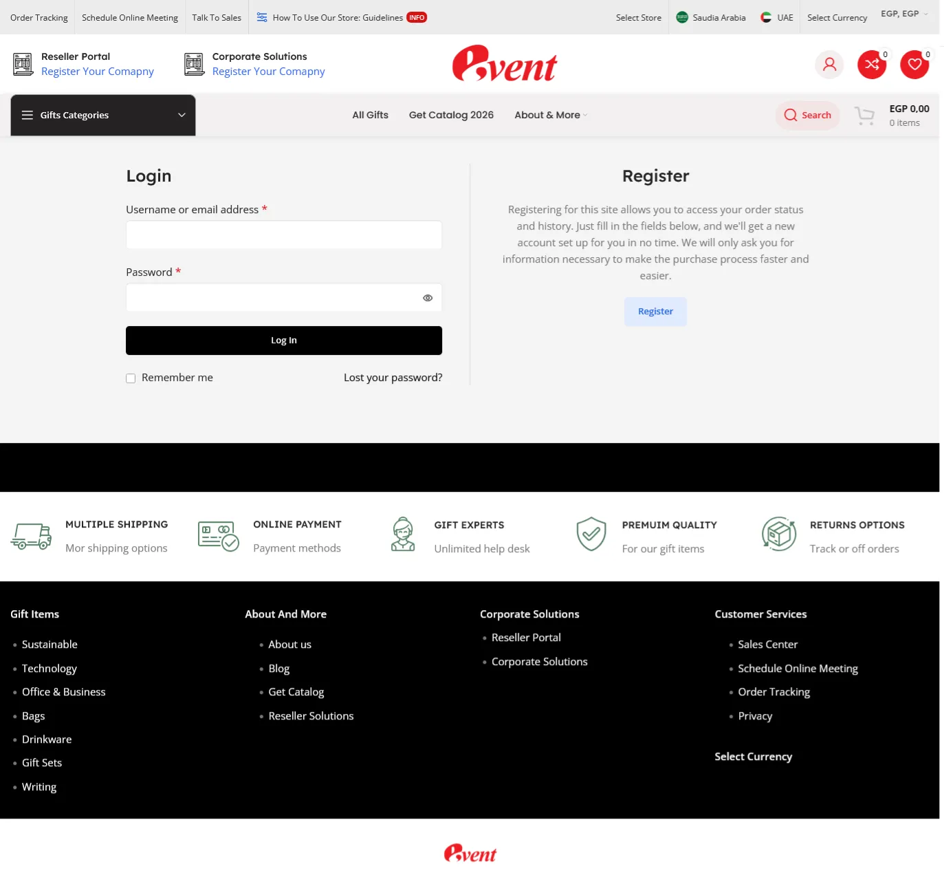 EventGift Egypt — Storefront Case Study screenshot