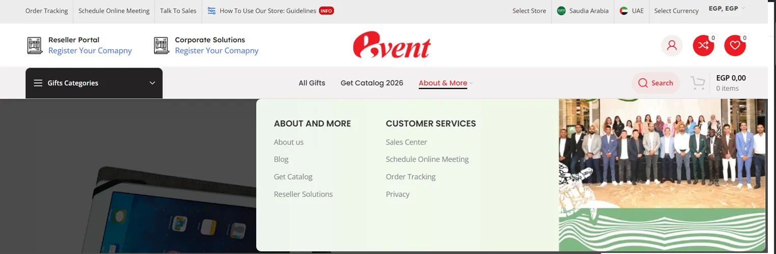 EventGift Egypt — Storefront Case Study screenshot