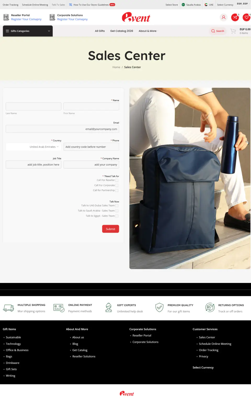 EventGift Egypt — Storefront Case Study screenshot