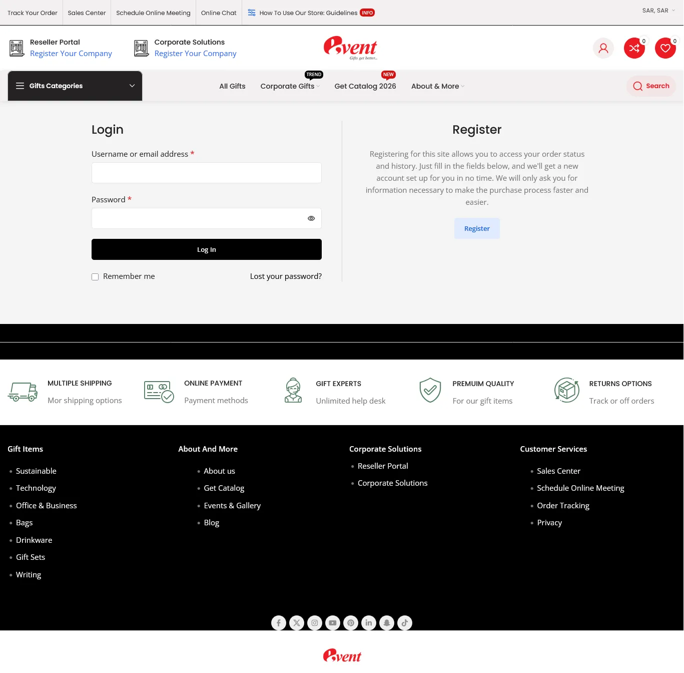EventGift Saudi Arabia — Storefront Case Study screenshot