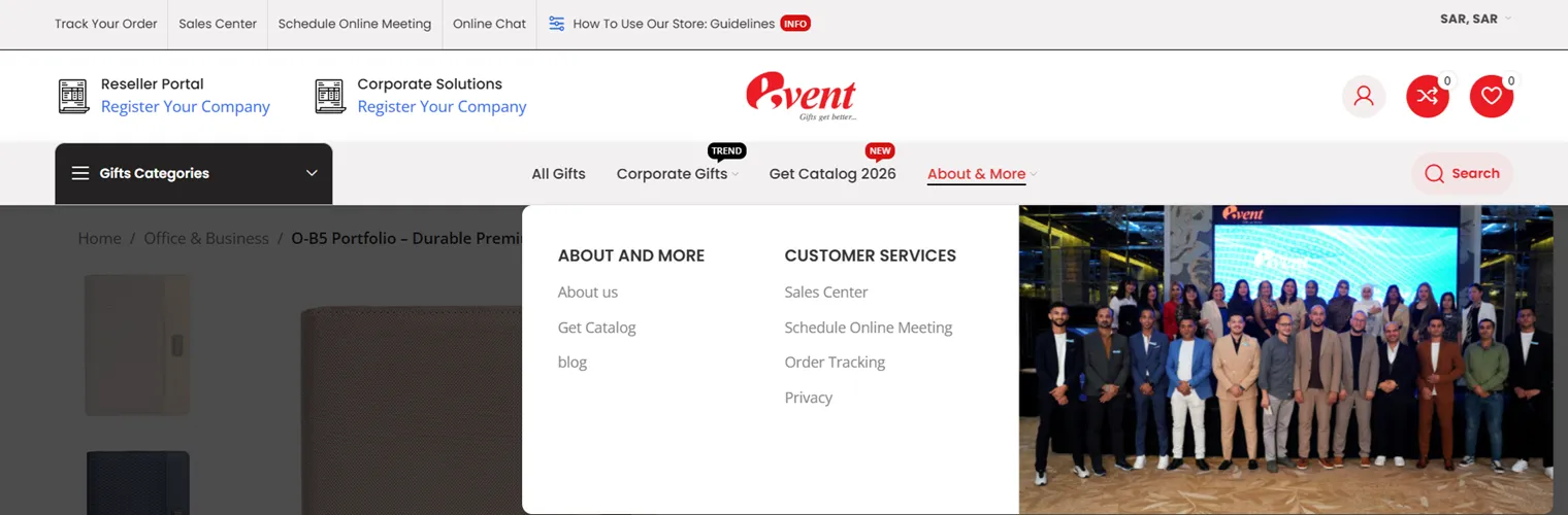 EventGift Saudi Arabia — Storefront Case Study screenshot