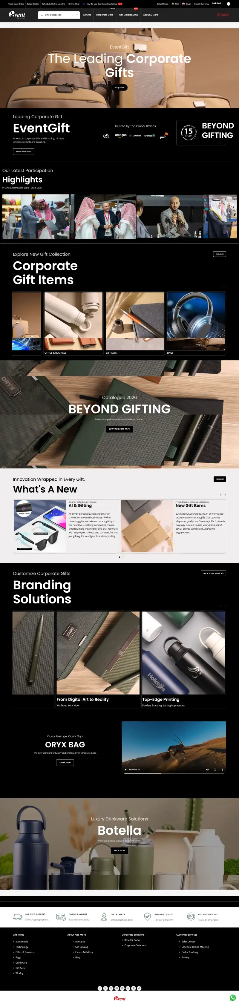 EventGift Saudi Arabia — Storefront Case Study