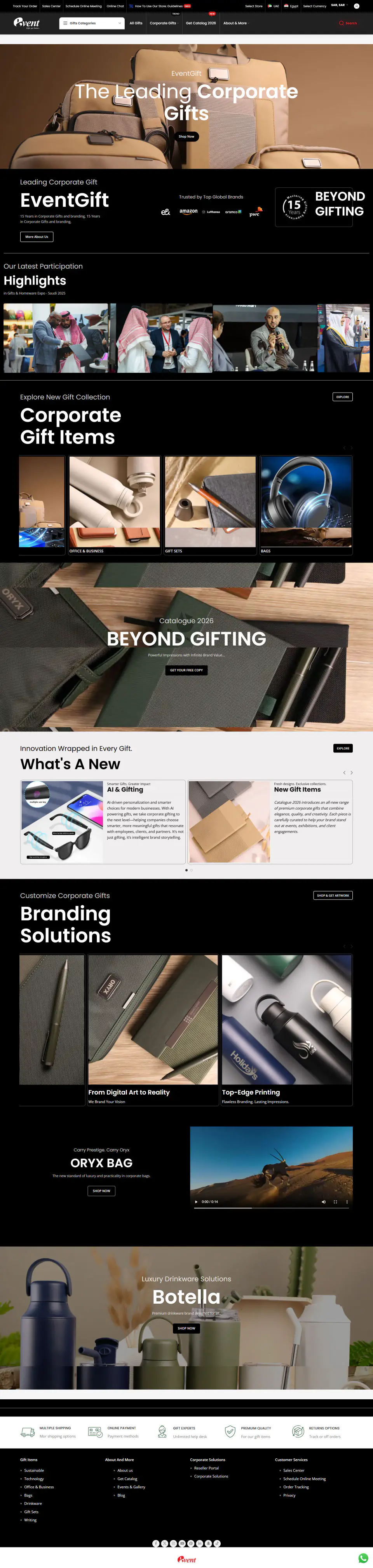 EventGift Saudi Arabia — Storefront Case Study screenshot