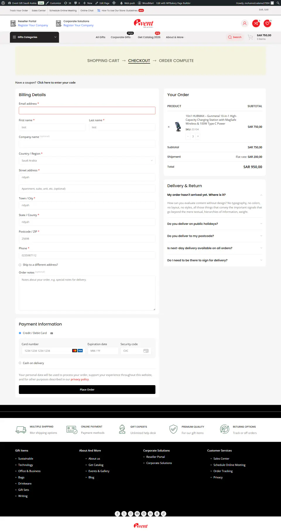 EventGift Saudi Arabia — Storefront Case Study screenshot