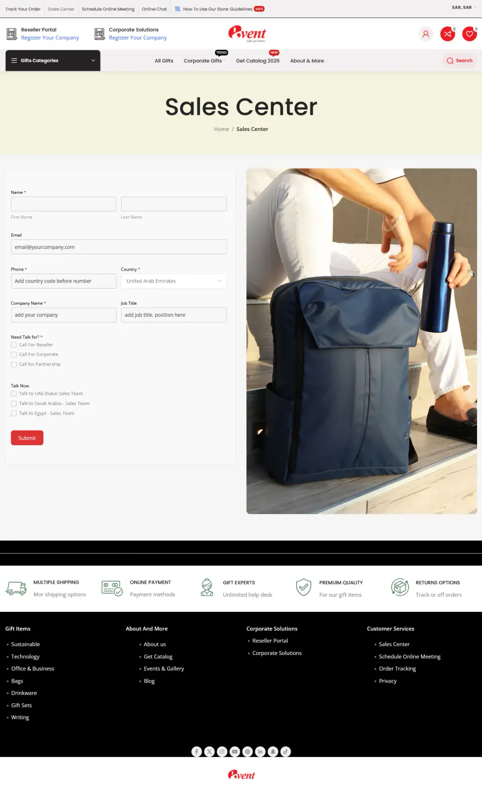 EventGift Saudi Arabia — Storefront Case Study screenshot
