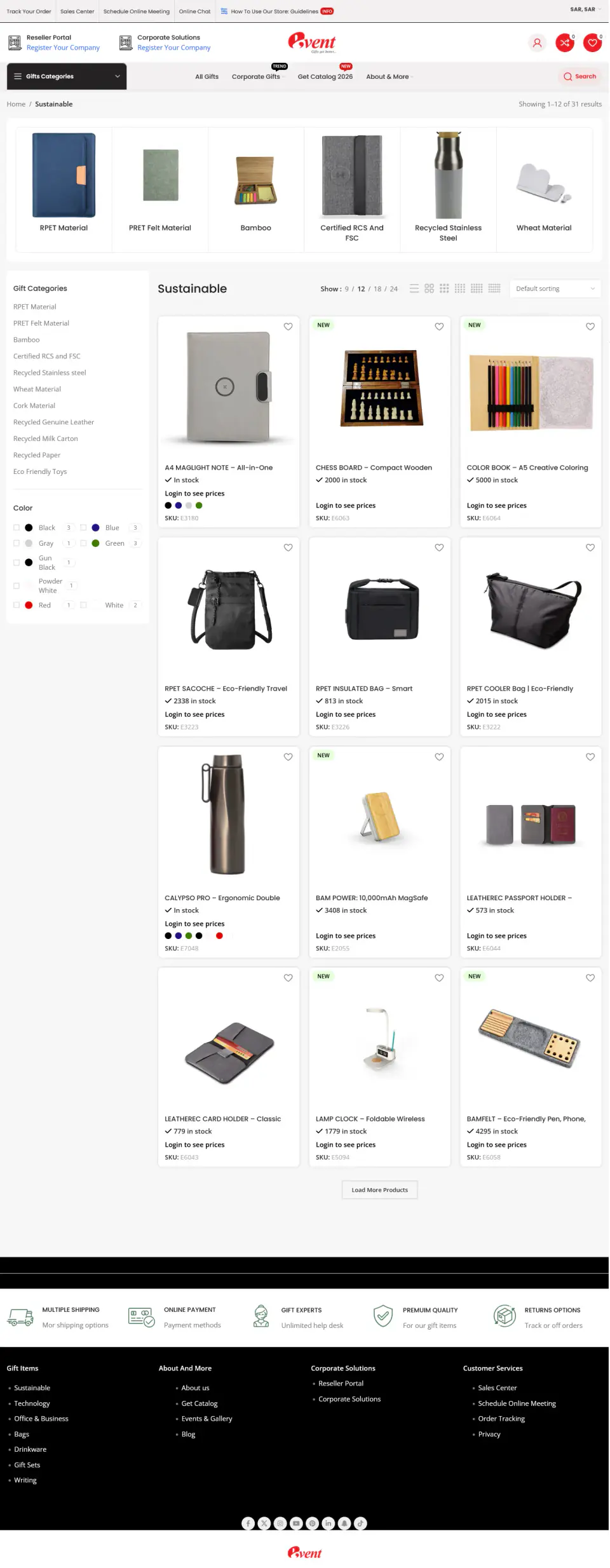 EventGift Saudi Arabia — Storefront Case Study screenshot