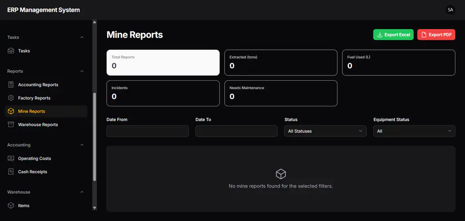 Mine Management - Mine Reports 2