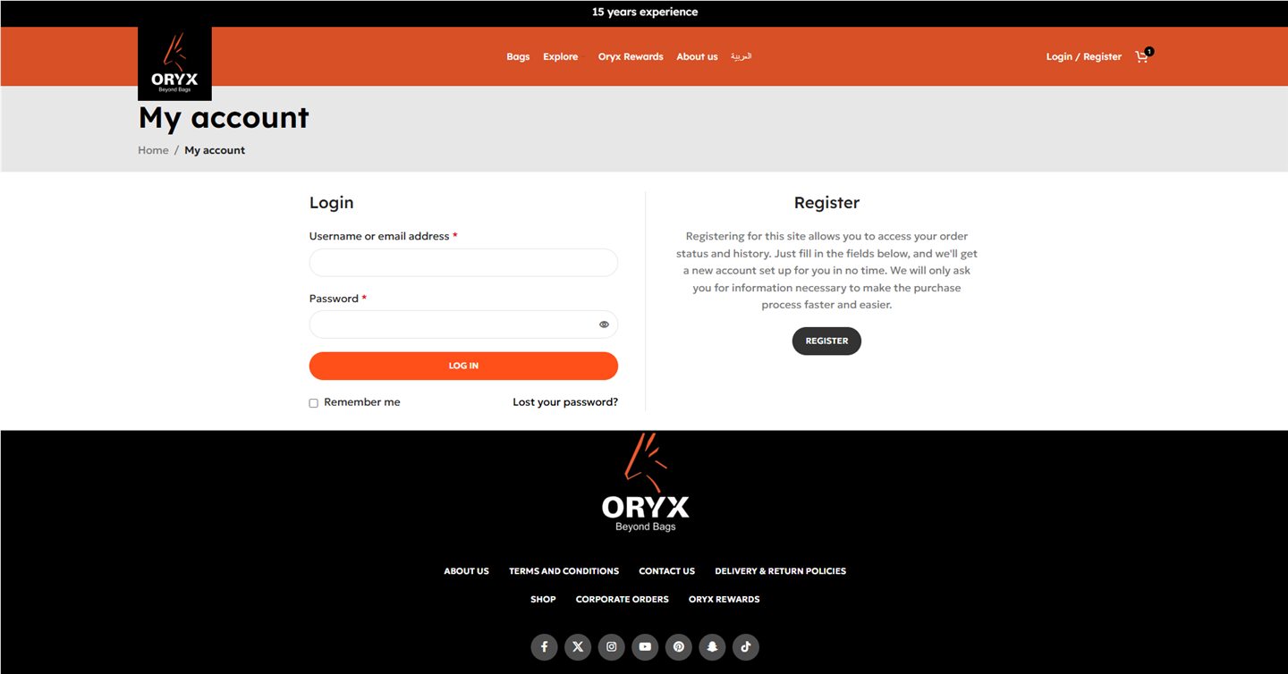 Account Login — English