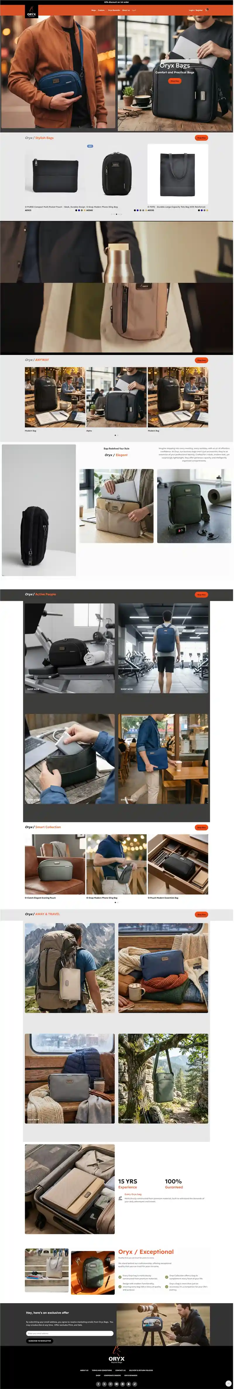 OryxBag E-Commerce Store