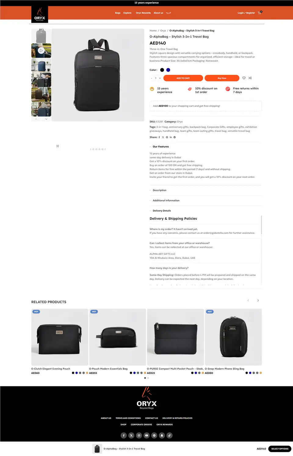 Single Product Page — English