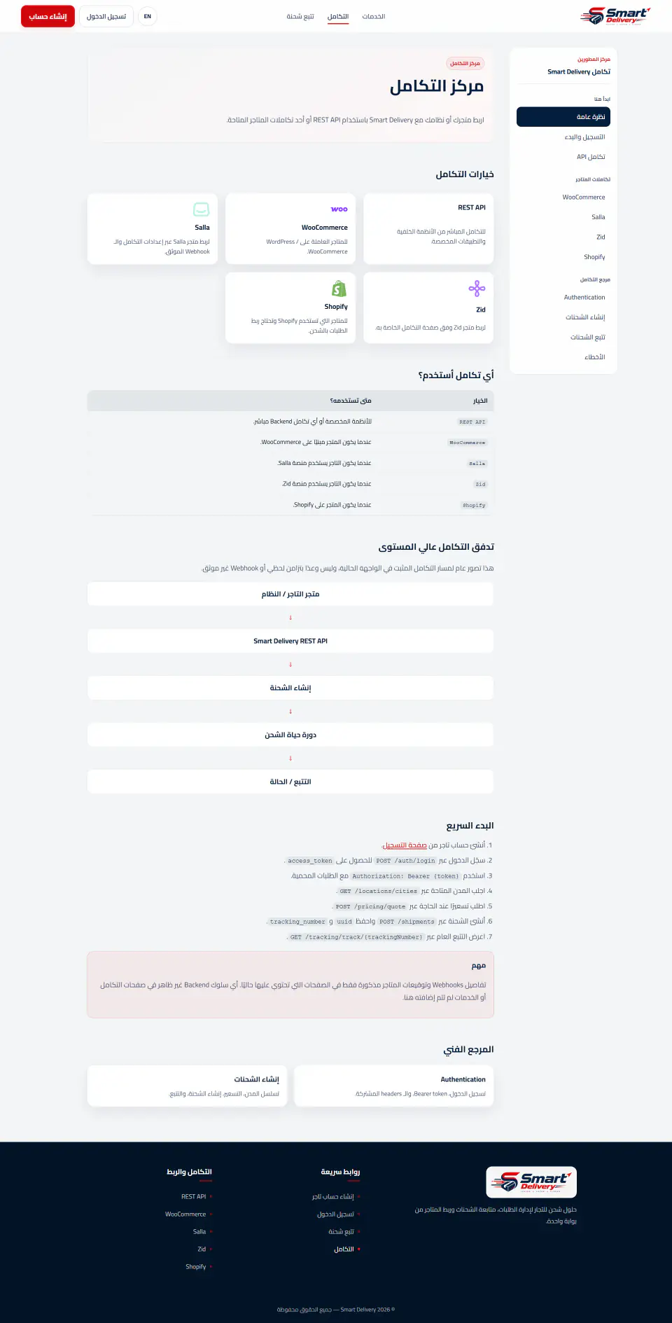 Merchant API integrations screen
