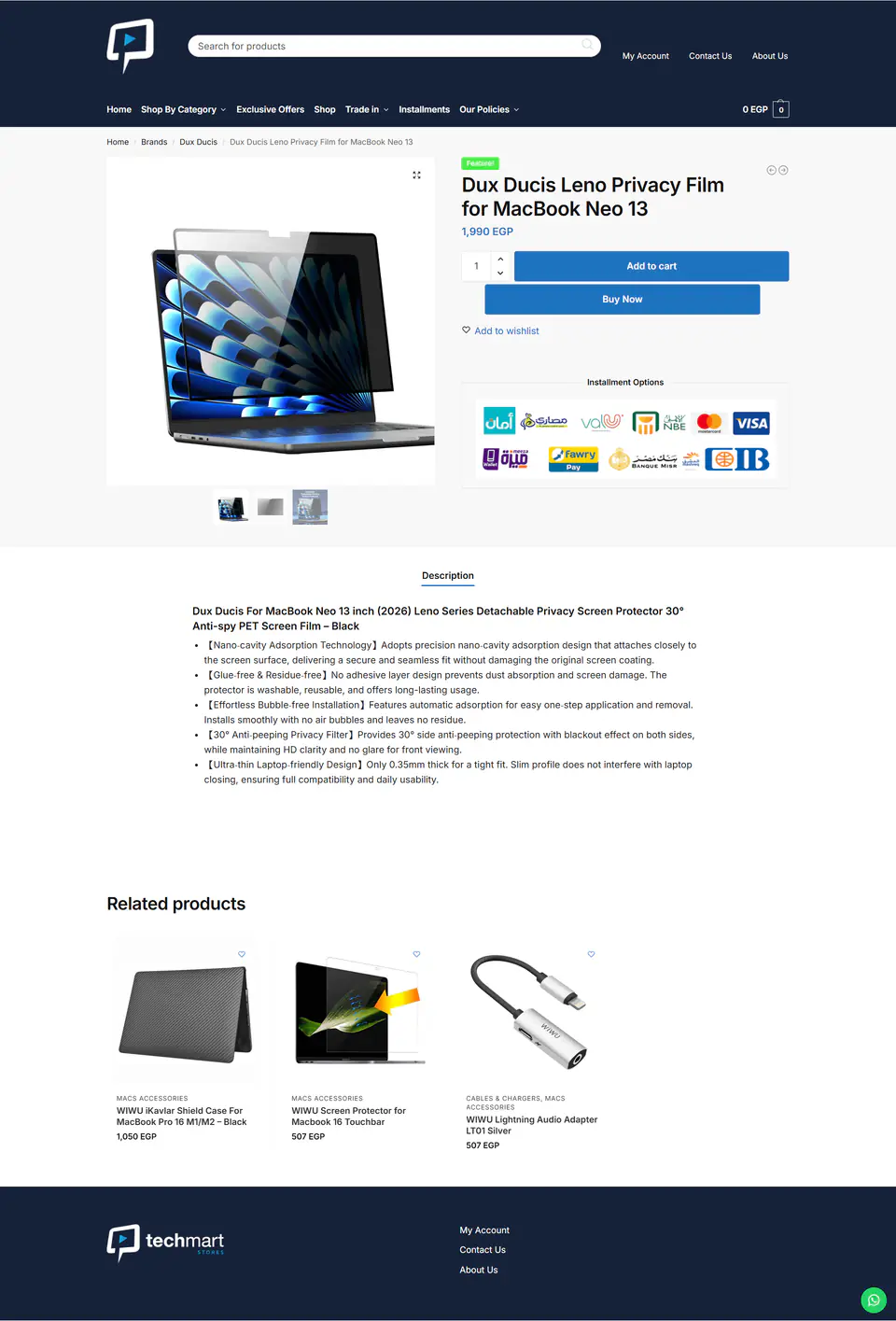 Techmart Apple Retail eCommerce Experience screenshot