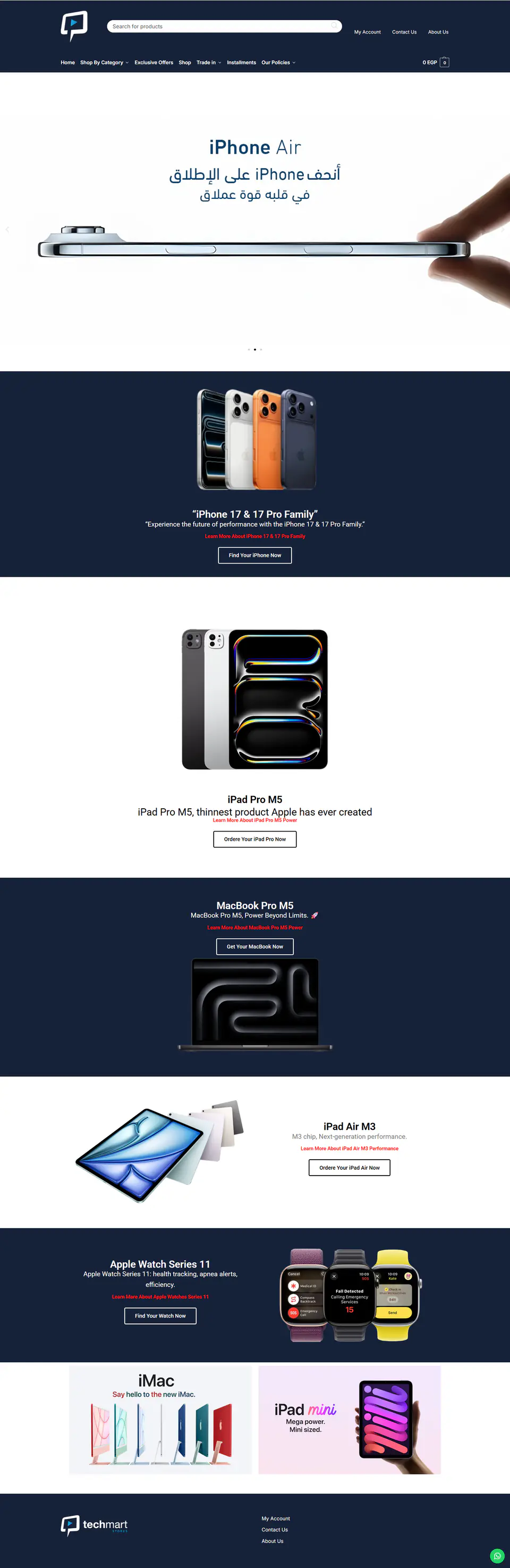 Techmart Apple Retail eCommerce Experience screenshot