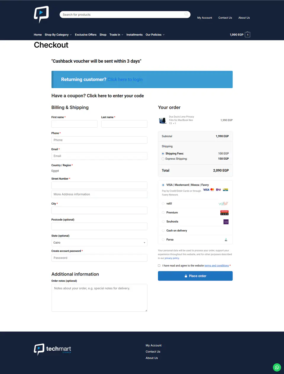 Techmart Apple Retail eCommerce Experience screenshot