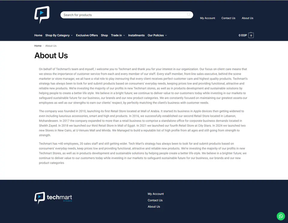 Techmart Apple Retail eCommerce Experience screenshot
